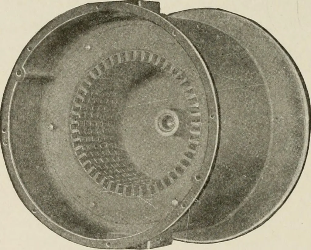 An illustration from Cyclopedia of applied electricity : a general reference work on direct-current generators and motors, storage batteries, electrochemistry, welding, electric wiring, meters, electric lighting, electric railways, power stations, switchboards, power transmission, alternating-current machinery, telegraphy, etc., 1916, leaf 515