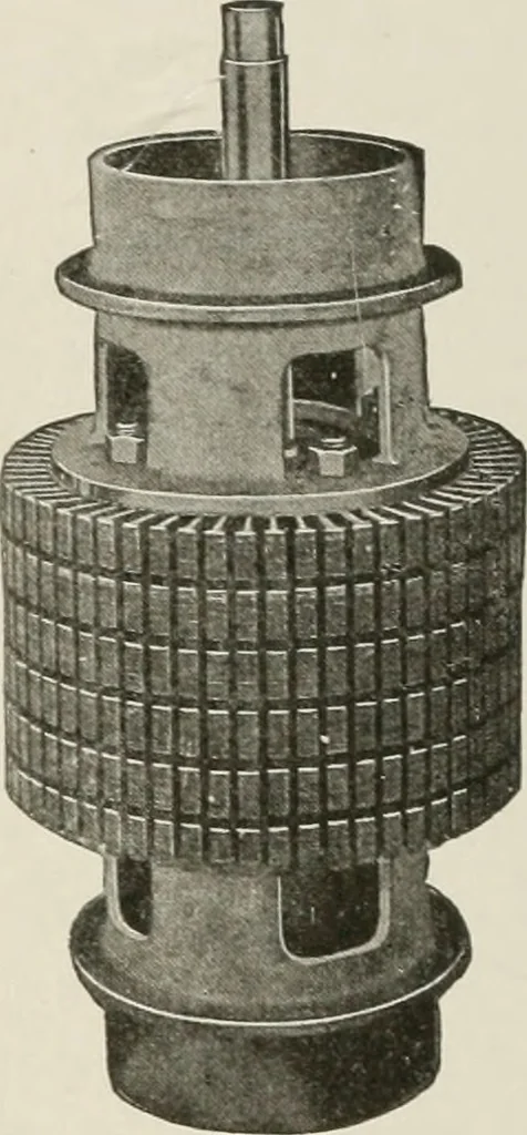 An illustration from Cyclopedia of applied electricity : a general reference work on direct-current generators and motors, storage batteries, electrochemistry, welding, electric wiring, meters, electric lighting, electric railways, power stations, switchboards, power transmission, alternating-current machinery, telegraphy, etc., 1916, leaf 516