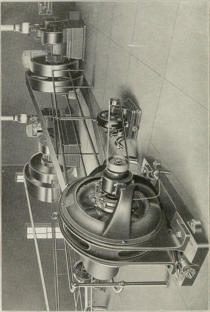 An illustration from Cyclopedia of applied electricity : a general reference work on direct-current generators and motors, storage batteries, electrochemistry, welding, electric wiring, meters, electric lighting, electric railways, power stations, switchboards, power transmission, alternating-current machinery, telegraphy, etc., 1916, leaf 55