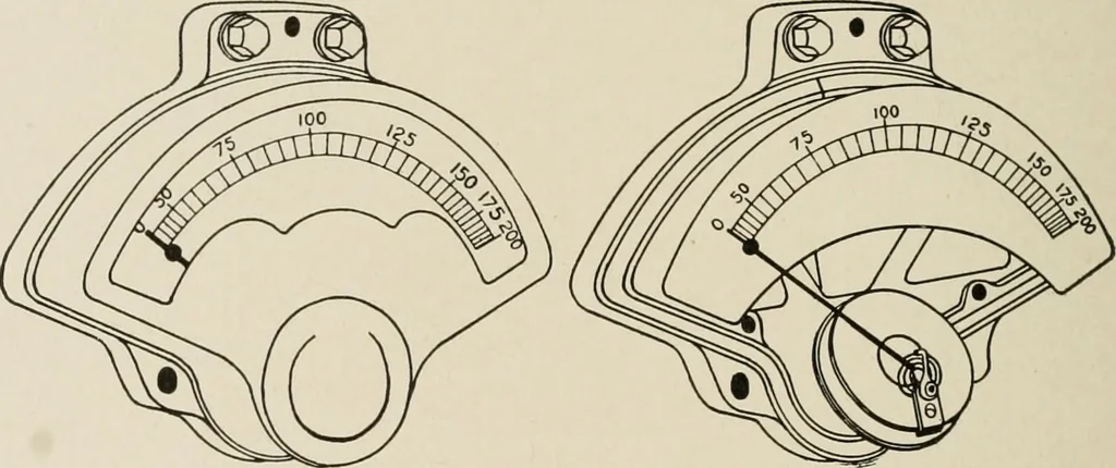 An illustration from Cyclopedia of applied electricity : a general reference work on direct-current generators and motors, storage batteries, electrochemistry, welding, electric wiring, meters, electric lighting, electric railways, power stations, switchboards, power transmission, alternating-current machinery, telegraphy, etc., 1916, leaf 97