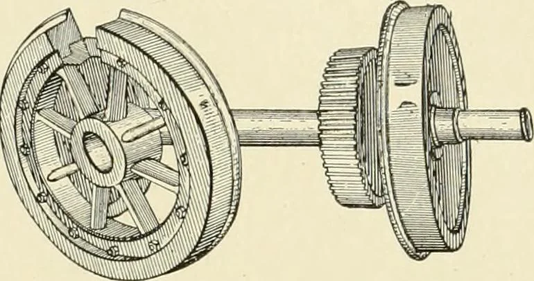 An illustration from Cyclopedia of applied electricity : a general reference work on direct-current generators and motors, storage batteries, electrochemistry, welding, electric wiring, meters, electric lighting, electric railways, power stations, switchboards, power transmission, alternating-current machinery, telegraphy, etc., 1916, leaf 142