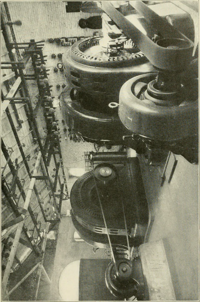 An illustration from Cyclopedia of applied electricity : a general reference work on direct-current generators and motors, storage batteries, electrochemistry, welding, electric wiring, meters, electric lighting, electric railways, power stations, switchboards, power transmission, alternating-current machinery, telegraphy, etc., 1916, leaf 144