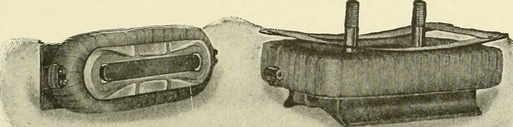 An illustration from Cyclopedia of applied electricity : a general reference work on direct-current generators and motors, storage batteries, electrochemistry, welding, electric wiring, meters, electric lighting, electric railways, power stations, switchboards, power transmission, alternating-current machinery, telegraphy, etc., 1916, leaf 150
