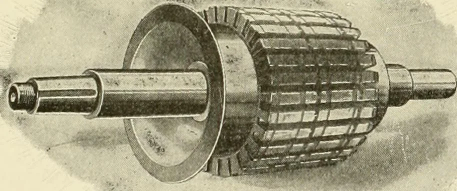 An illustration from Cyclopedia of applied electricity : a general reference work on direct-current generators and motors, storage batteries, electrochemistry, welding, electric wiring, meters, electric lighting, electric railways, power stations, switchboards, power transmission, alternating-current machinery, telegraphy, etc., 1916, leaf 150