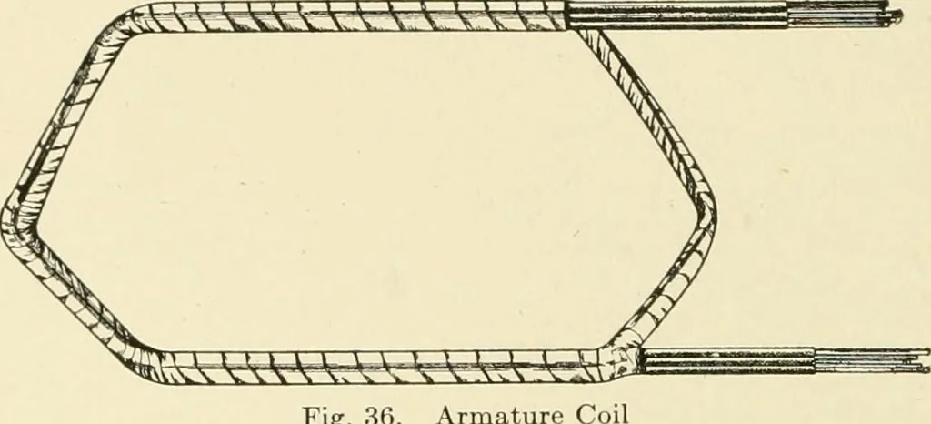 An illustration from Cyclopedia of applied electricity : a general reference work on direct-current generators and motors, storage batteries, electrochemistry, welding, electric wiring, meters, electric lighting, electric railways, power stations, switchboards, power transmission, alternating-current machinery, telegraphy, etc., 1916, leaf 151