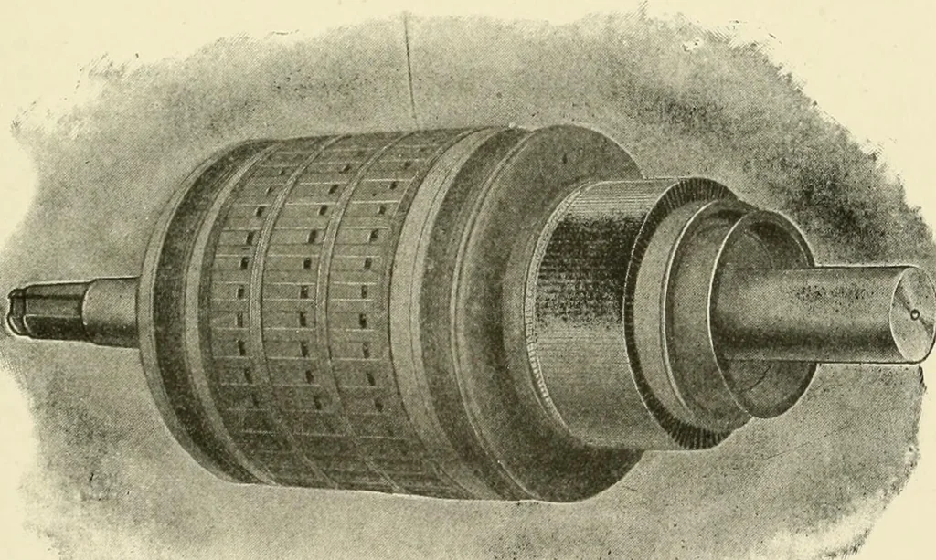 An illustration from Cyclopedia of applied electricity : a general reference work on direct-current generators and motors, storage batteries, electrochemistry, welding, electric wiring, meters, electric lighting, electric railways, power stations, switchboards, power transmission, alternating-current machinery, telegraphy, etc., 1916, leaf 152