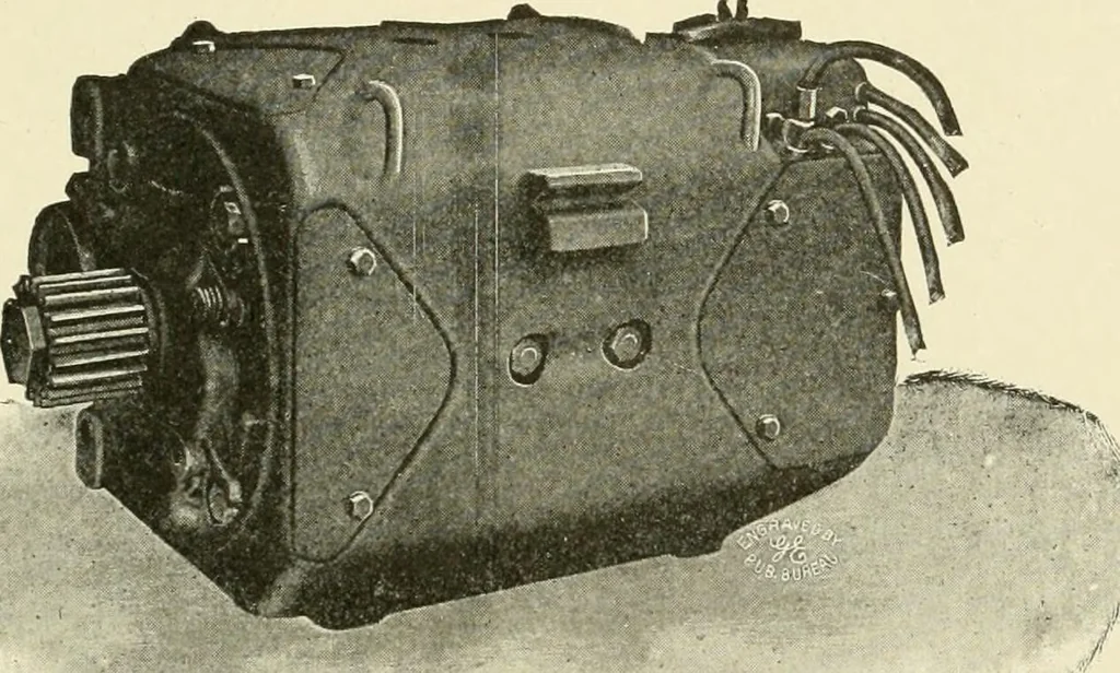 An illustration from Cyclopedia of applied electricity : a general reference work on direct-current generators and motors, storage batteries, electrochemistry, welding, electric wiring, meters, electric lighting, electric railways, power stations, switchboards, power transmission, alternating-current machinery, telegraphy, etc., 1916, leaf 156