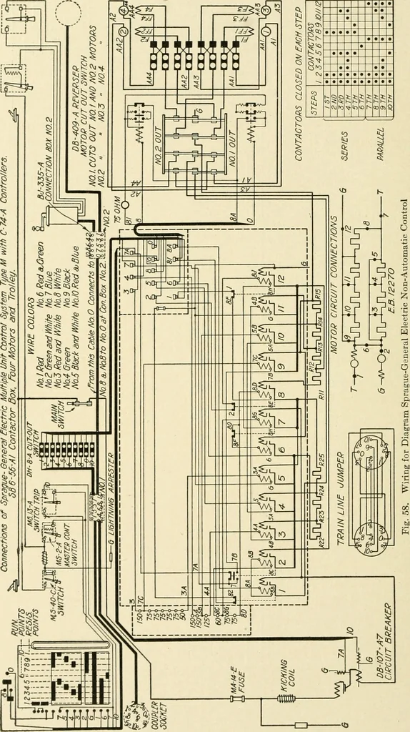 An illustration from Cyclopedia of applied electricity : a general reference work on direct-current generators and motors, storage batteries, electrochemistry, welding, electric wiring, meters, electric lighting, electric railways, power stations, switchboards, power transmission, alternating-current machinery, telegraphy, etc., 1916, leaf 177