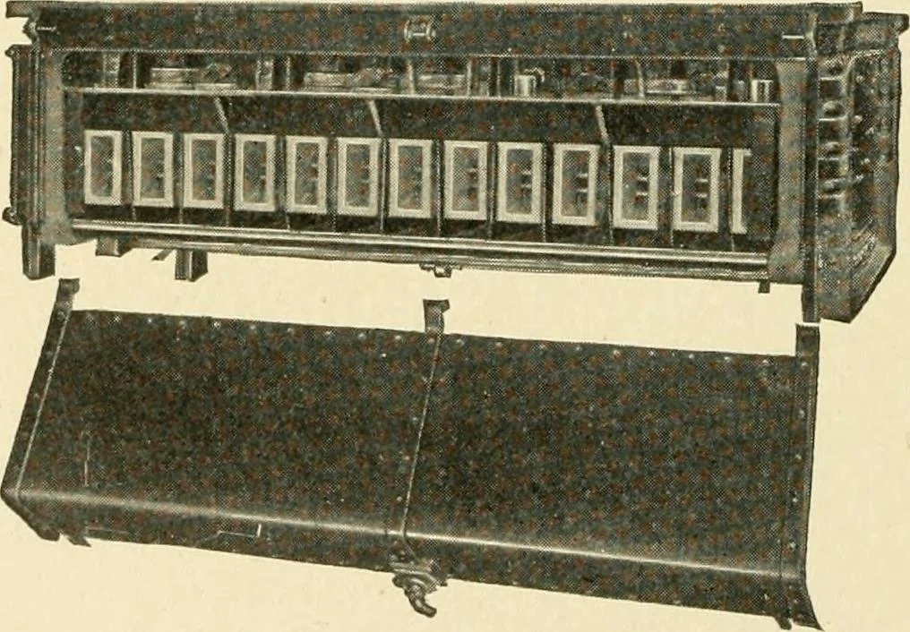 An illustration from Cyclopedia of applied electricity : a general reference work on direct-current generators and motors, storage batteries, electrochemistry, welding, electric wiring, meters, electric lighting, electric railways, power stations, switchboards, power transmission, alternating-current machinery, telegraphy, etc., 1916, leaf 179