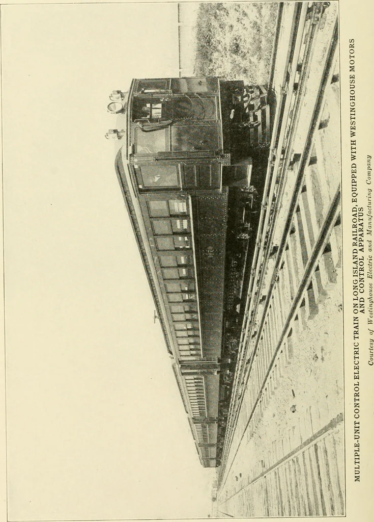 An illustration from Cyclopedia of applied electricity : a general reference work on direct-current generators and motors, storage batteries, electrochemistry, welding, electric wiring, meters, electric lighting, electric railways, power stations, switchboards, power transmission, alternating-current machinery, telegraphy, etc., 1916, leaf 199