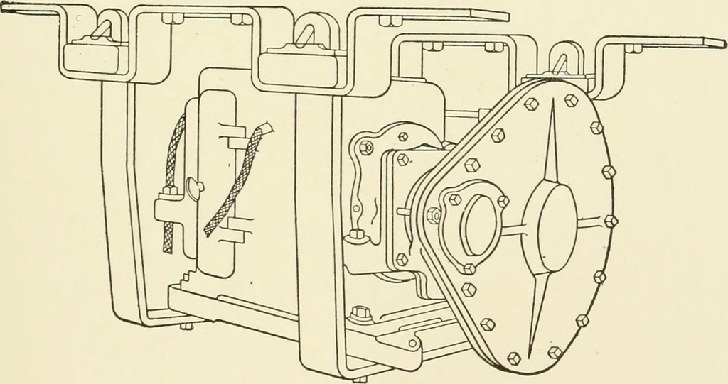 An illustration from Cyclopedia of applied electricity : a general reference work on direct-current generators and motors, storage batteries, electrochemistry, welding, electric wiring, meters, electric lighting, electric railways, power stations, switchboards, power transmission, alternating-current machinery, telegraphy, etc., 1916, leaf 220
