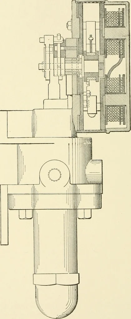 An illustration from Cyclopedia of applied electricity : a general reference work on direct-current generators and motors, storage batteries, electrochemistry, welding, electric wiring, meters, electric lighting, electric railways, power stations, switchboards, power transmission, alternating-current machinery, telegraphy, etc., 1916, leaf 223