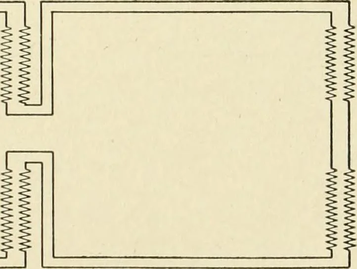 An illustration from Cyclopedia of applied electricity : a general reference work on direct-current generators and motors, storage batteries, electrochemistry, welding, electric wiring, meters, electric lighting, electric railways, power stations, switchboards, power transmission, alternating-current machinery, telegraphy, etc., 1916, leaf 244
