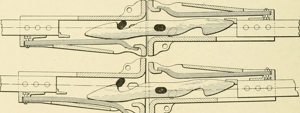 An illustration from Cyclopedia of applied electricity : a general reference work on direct-current generators and motors, storage batteries, electrochemistry, welding, electric wiring, meters, electric lighting, electric railways, power stations, switchboards, power transmission, alternating-current machinery, telegraphy, etc., 1916, leaf 259