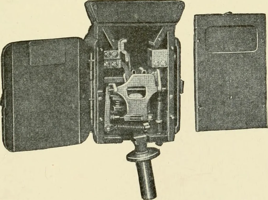 An illustration from Cyclopedia of applied electricity : a general reference work on direct-current generators and motors, storage batteries, electrochemistry, welding, electric wiring, meters, electric lighting, electric railways, power stations, switchboards, power transmission, alternating-current machinery, telegraphy, etc., 1916, leaf 262
