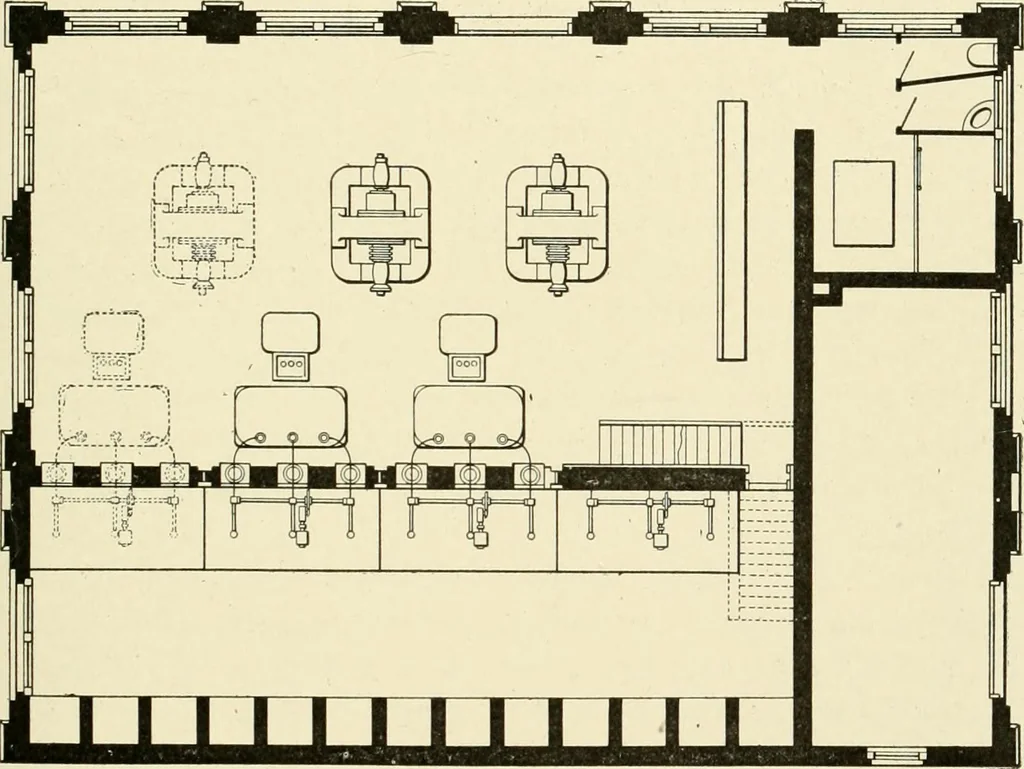 An illustration from Cyclopedia of applied electricity : a general reference work on direct-current generators and motors, storage batteries, electrochemistry, welding, electric wiring, meters, electric lighting, electric railways, power stations, switchboards, power transmission, alternating-current machinery, telegraphy, etc., 1916, leaf 328