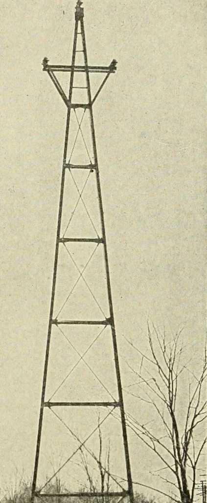 An illustration from Cyclopedia of applied electricity : a general reference work on direct-current generators and motors, storage batteries, electrochemistry, welding, electric wiring, meters, electric lighting, electric railways, power stations, switchboards, power transmission, alternating-current machinery, telegraphy, etc., 1916, leaf 336