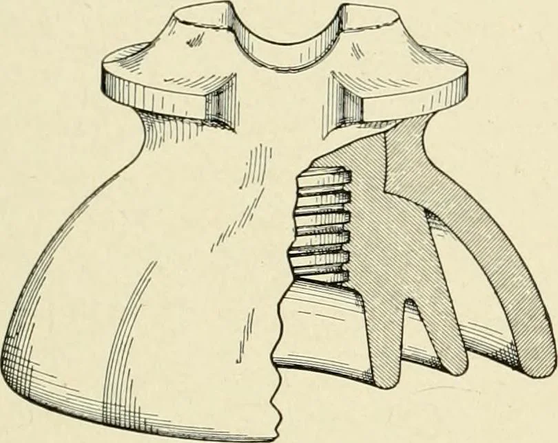 An illustration from Cyclopedia of applied electricity : a general reference work on direct-current generators and motors, storage batteries, electrochemistry, welding, electric wiring, meters, electric lighting, electric railways, power stations, switchboards, power transmission, alternating-current machinery, telegraphy, etc., 1916, leaf 338