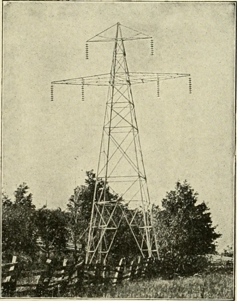 An illustration from Cyclopedia of applied electricity : a general reference work on direct-current generators and motors, storage batteries, electrochemistry, welding, electric wiring, meters, electric lighting, electric railways, power stations, switchboards, power transmission, alternating-current machinery, telegraphy, etc., 1916, leaf 338