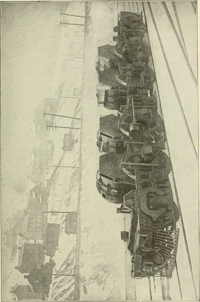 An illustration from Cyclopedia of applied electricity : a general reference work on direct-current generators and motors, storage batteries, electrochemistry, welding, electric wiring, meters, electric lighting, electric railways, power stations, switchboards, power transmission, alternating-current machinery, telegraphy, etc., 1916, leaf 414