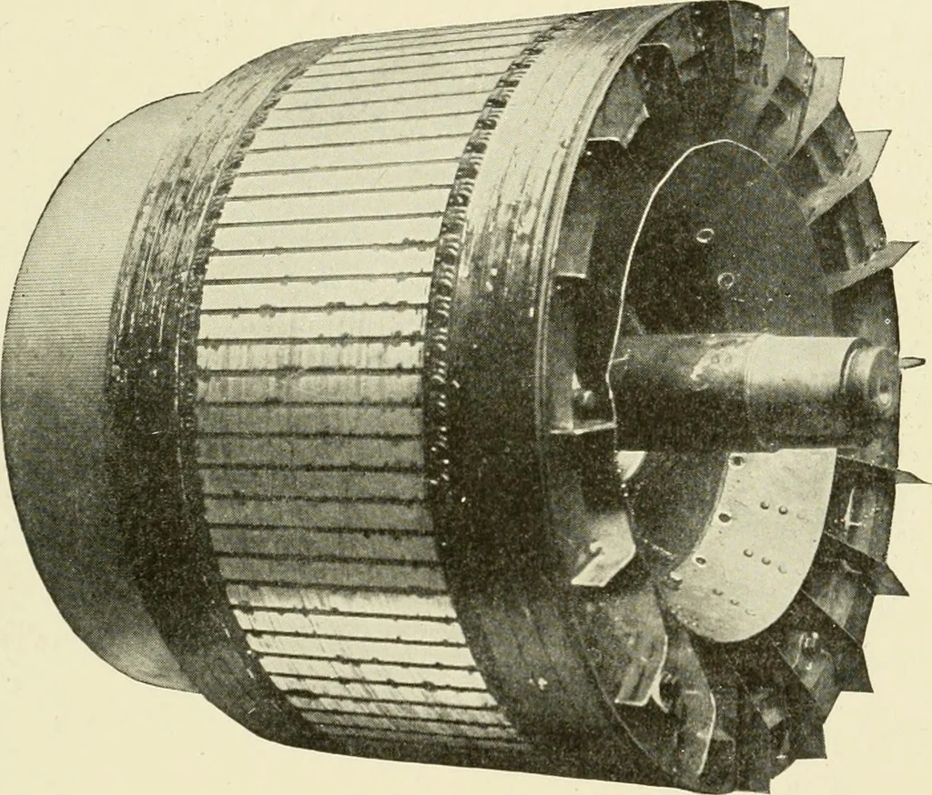 An illustration from Cyclopedia of applied electricity : a general reference work on direct-current generators and motors, storage batteries, electrochemistry, welding, electric wiring, meters, electric lighting, electric railways, power stations, switchboards, power transmission, alternating-current machinery, telegraphy, etc., 1916, leaf 416