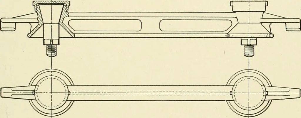 An illustration from Cyclopedia of applied electricity : a general reference work on direct-current generators and motors, storage batteries, electrochemistry, welding, electric wiring, meters, electric lighting, electric railways, power stations, switchboards, power transmission, alternating-current machinery, telegraphy, etc., 1916, leaf 428