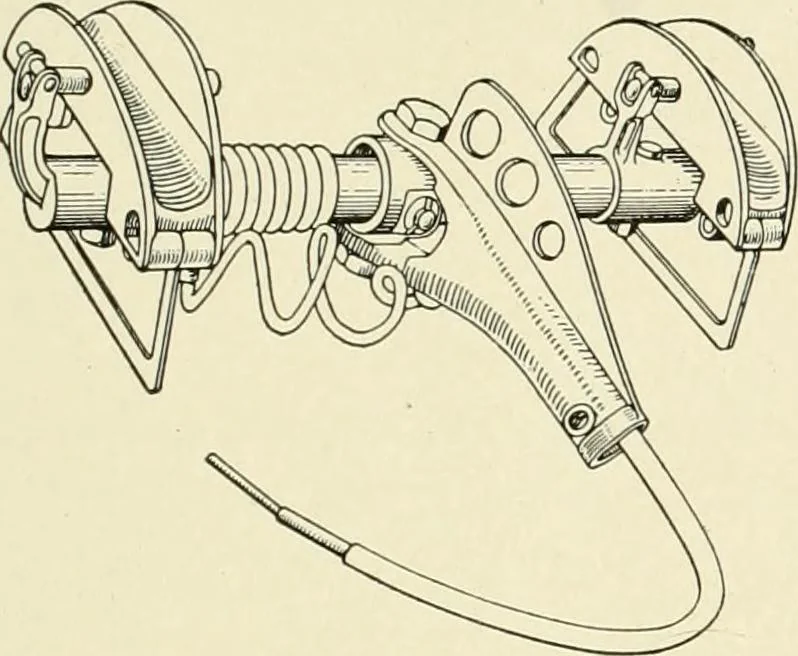 An illustration from Cyclopedia of applied electricity : a general reference work on direct-current generators and motors, storage batteries, electrochemistry, welding, electric wiring, meters, electric lighting, electric railways, power stations, switchboards, power transmission, alternating-current machinery, telegraphy, etc., 1916, leaf 430