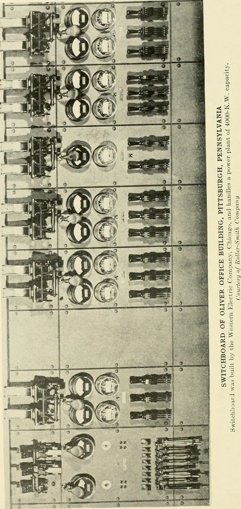 An illustration from Cyclopedia of applied electricity : a general reference work on direct-current generators and motors, storage batteries, electrochemistry, welding, electric wiring, meters, electric lighting, electric railways, power stations, switchboards, power transmission, alternating-current machinery, telegraphy, etc., 1916, leaf 123