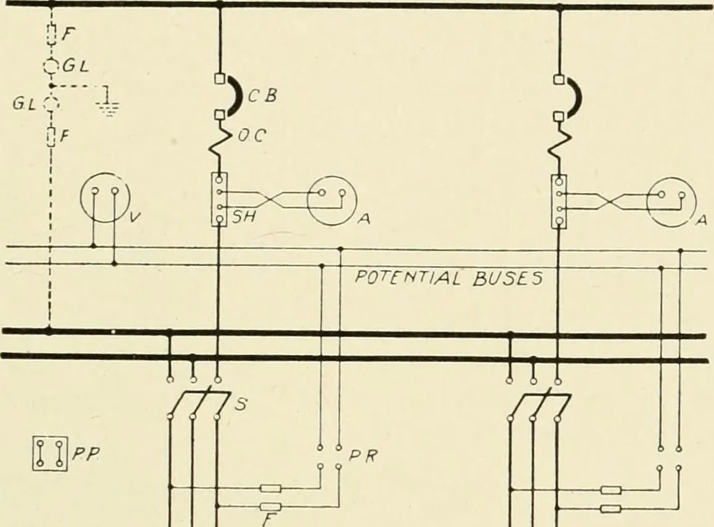An illustration from Cyclopedia of applied electricity : a general reference work on direct-current generators and motors, storage batteries, electrochemistry, welding, electric wiring, meters, electric lighting, electric railways, power stations, switchboards, power transmission, alternating-current machinery, telegraphy, etc., 1916, leaf 134