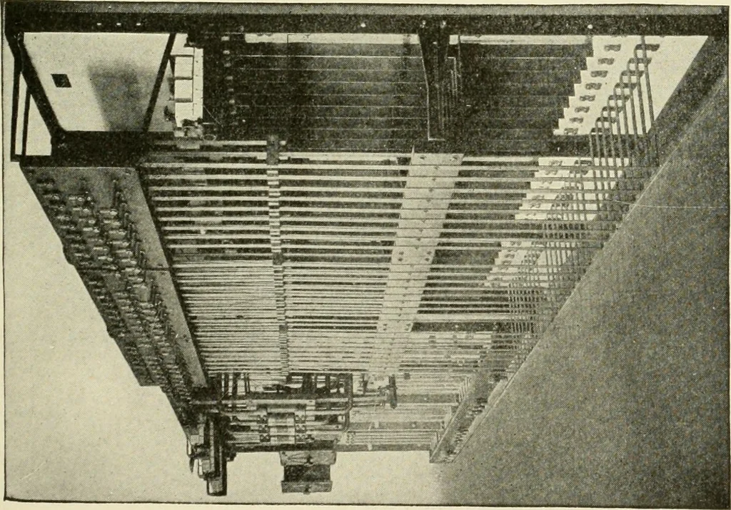 An illustration from Cyclopedia of applied electricity : a general reference work on direct-current generators and motors, storage batteries, electrochemistry, welding, electric wiring, meters, electric lighting, electric railways, power stations, switchboards, power transmission, alternating-current machinery, telegraphy, etc., 1916, leaf 140