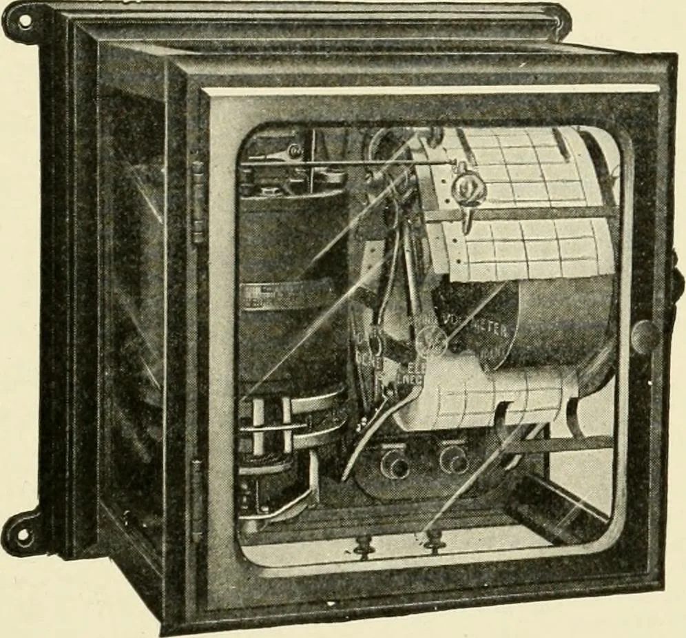 An illustration from Cyclopedia of applied electricity : a general reference work on direct-current generators and motors, storage batteries, electrochemistry, welding, electric wiring, meters, electric lighting, electric railways, power stations, switchboards, power transmission, alternating-current machinery, telegraphy, etc., 1916, leaf 198