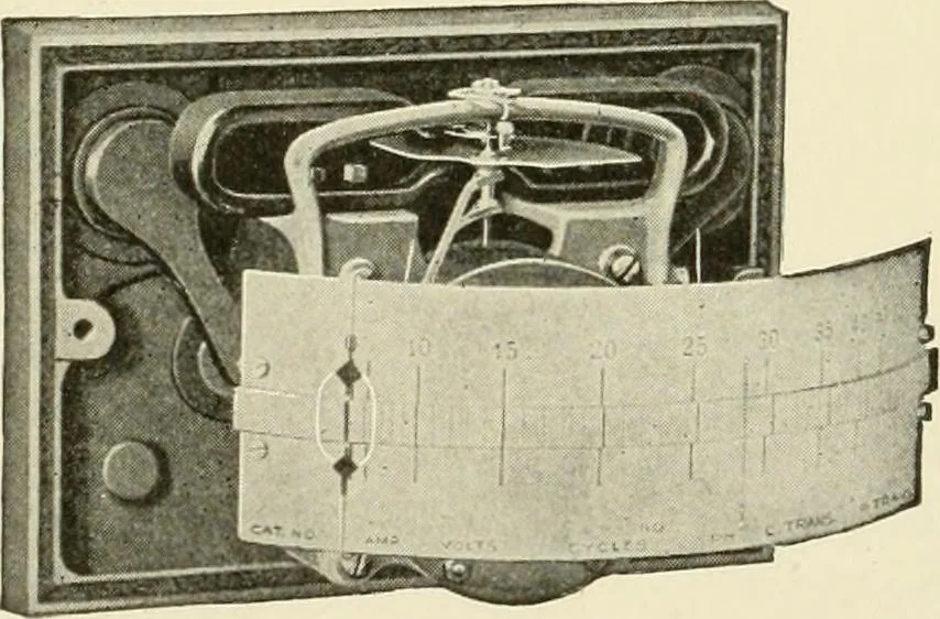 An illustration from Cyclopedia of applied electricity : a general reference work on direct-current generators and motors, storage batteries, electrochemistry, welding, electric wiring, meters, electric lighting, electric railways, power stations, switchboards, power transmission, alternating-current machinery, telegraphy, etc., 1916, leaf 200
