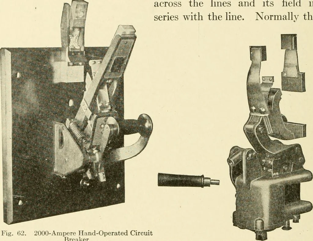 An illustration from Cyclopedia of applied electricity : a general reference work on direct-current generators and motors, storage batteries, electrochemistry, welding, electric wiring, meters, electric lighting, electric railways, power stations, switchboards, power transmission, alternating-current machinery, telegraphy, etc., 1916, leaf 221