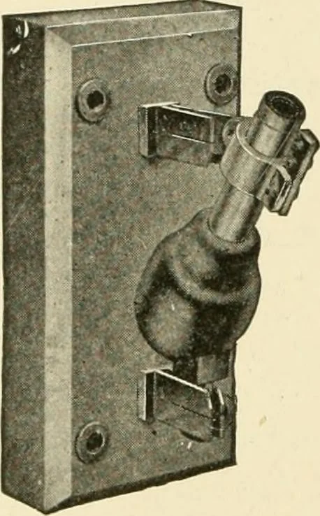 An illustration from Cyclopedia of applied electricity : a general reference work on direct-current generators and motors, storage batteries, electrochemistry, welding, electric wiring, meters, electric lighting, electric railways, power stations, switchboards, power transmission, alternating-current machinery, telegraphy, etc., 1916, leaf 227