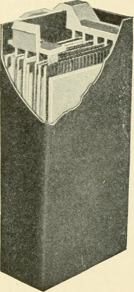 An illustration from Cyclopedia of applied electricity : a general reference work on direct-current generators and motors, storage batteries, electrochemistry, welding, electric wiring, meters, electric lighting, electric railways, power stations, switchboards, power transmission, alternating-current machinery, telegraphy, etc., 1916, leaf 245