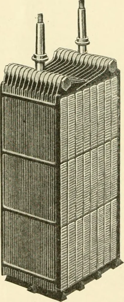 An illustration from Cyclopedia of applied electricity : a general reference work on direct-current generators and motors, storage batteries, electrochemistry, welding, electric wiring, meters, electric lighting, electric railways, power stations, switchboards, power transmission, alternating-current machinery, telegraphy, etc., 1916, leaf 255