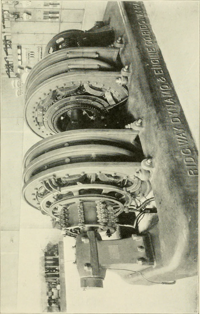 An illustration from Cyclopedia of applied electricity : a general reference work on direct-current generators and motors, storage batteries, electrochemistry, welding, electric wiring, meters, electric lighting, electric railways, power stations, switchboards, power transmission, alternating-current machinery, telegraphy, etc., 1916, leaf 316