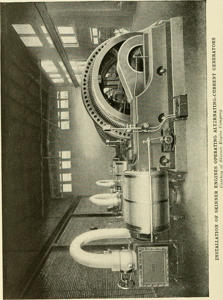 An illustration from Cyclopedia of applied electricity : a general reference work on direct-current generators and motors, storage batteries, electrochemistry, welding, electric wiring, meters, electric lighting, electric railways, power stations, switchboards, power transmission, alternating-current machinery, telegraphy, etc., 1916, leaf 335