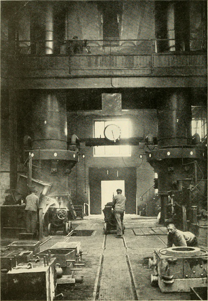 An illustration from Cyclopedia of applied electricity : a general reference work on direct-current generators and motors, storage batteries, electrochemistry, welding, electric wiring, meters, electric lighting, electric railways, power stations, switchboards, power transmission, alternating-current machinery, telegraphy, etc., 1916, leaf 371