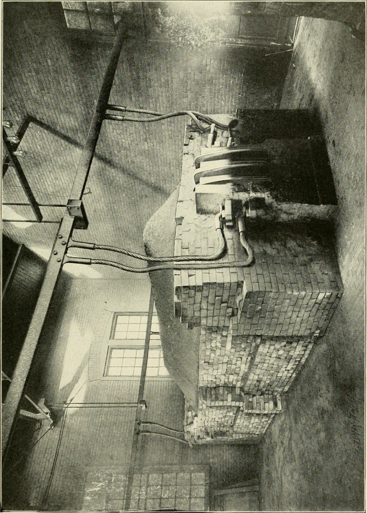 An illustration from Cyclopedia of applied electricity : a general reference work on direct-current generators and motors, storage batteries, electrochemistry, welding, electric wiring, meters, electric lighting, electric railways, power stations, switchboards, power transmission, alternating-current machinery, telegraphy, etc., 1916, leaf 388