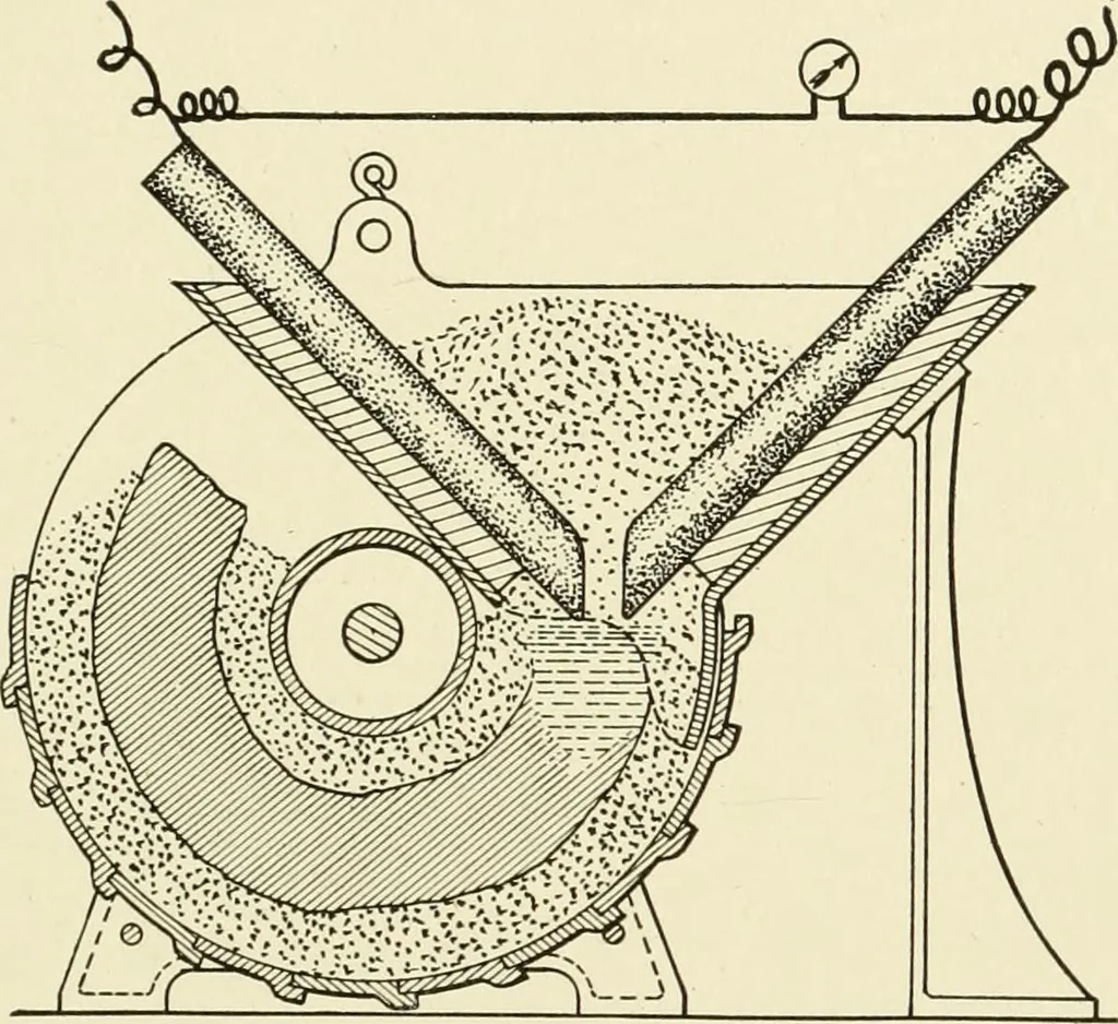 An illustration from Cyclopedia of applied electricity : a general reference work on direct-current generators and motors, storage batteries, electrochemistry, welding, electric wiring, meters, electric lighting, electric railways, power stations, switchboards, power transmission, alternating-current machinery, telegraphy, etc., 1916, leaf 410