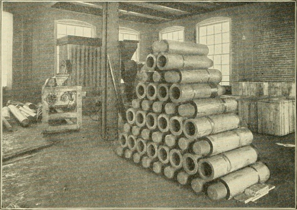 An illustration from Cyclopedia of applied electricity : a general reference work on direct-current generators and motors, storage batteries, electrochemistry, welding, electric wiring, meters, electric lighting, electric railways, power stations, switchboards, power transmission, alternating-current machinery, telegraphy, etc., 1916, leaf 415