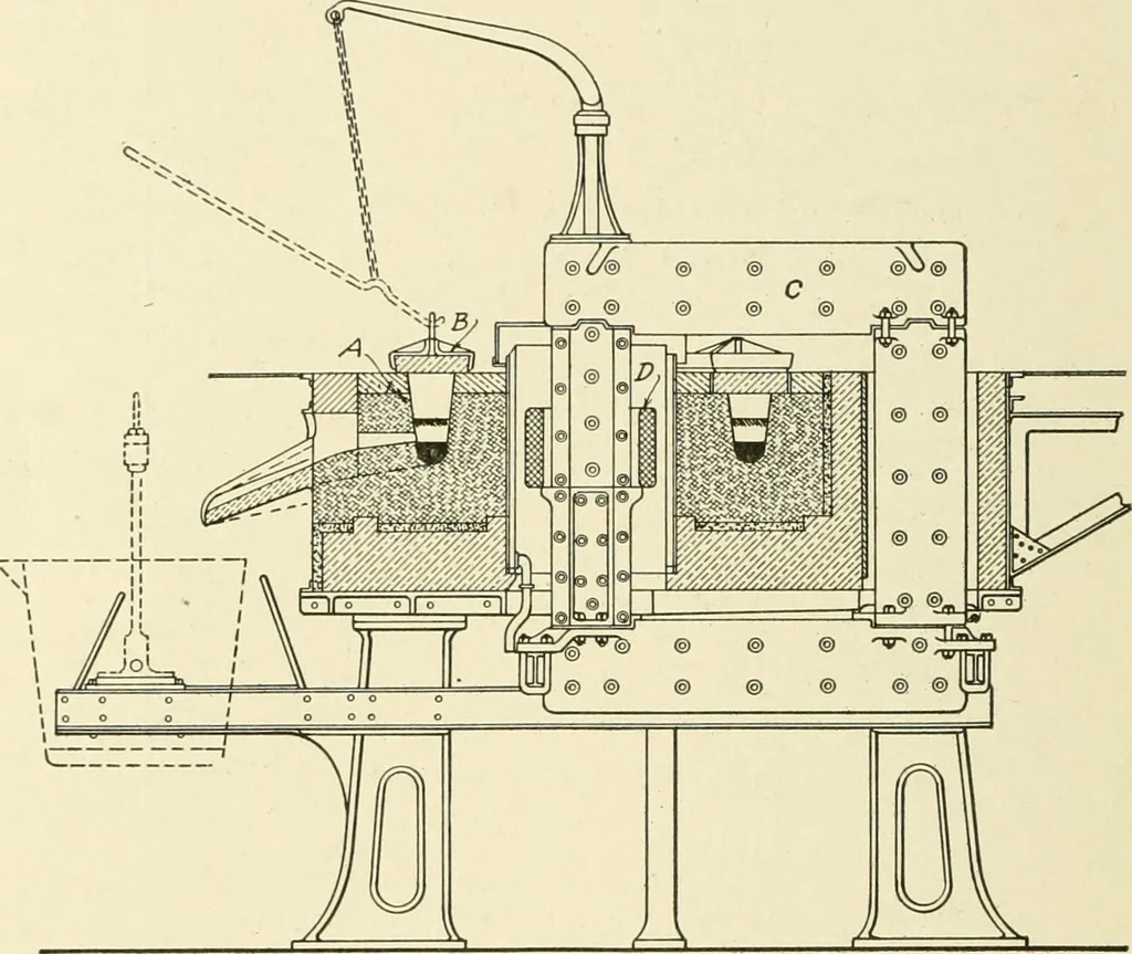 An illustration from Cyclopedia of applied electricity : a general reference work on direct-current generators and motors, storage batteries, electrochemistry, welding, electric wiring, meters, electric lighting, electric railways, power stations, switchboards, power transmission, alternating-current machinery, telegraphy, etc., 1916, leaf 423