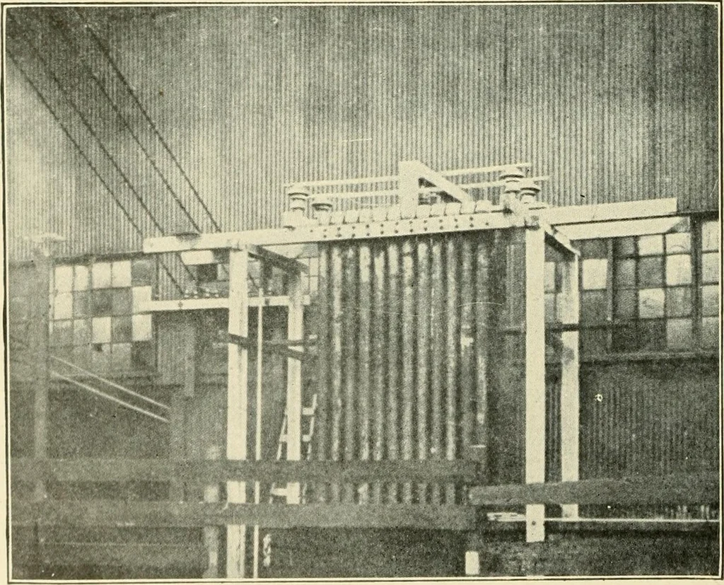 An illustration from Cyclopedia of applied electricity : a general reference work on direct-current generators and motors, storage batteries, electrochemistry, welding, electric wiring, meters, electric lighting, electric railways, power stations, switchboards, power transmission, alternating-current machinery, telegraphy, etc., 1916, leaf 431
