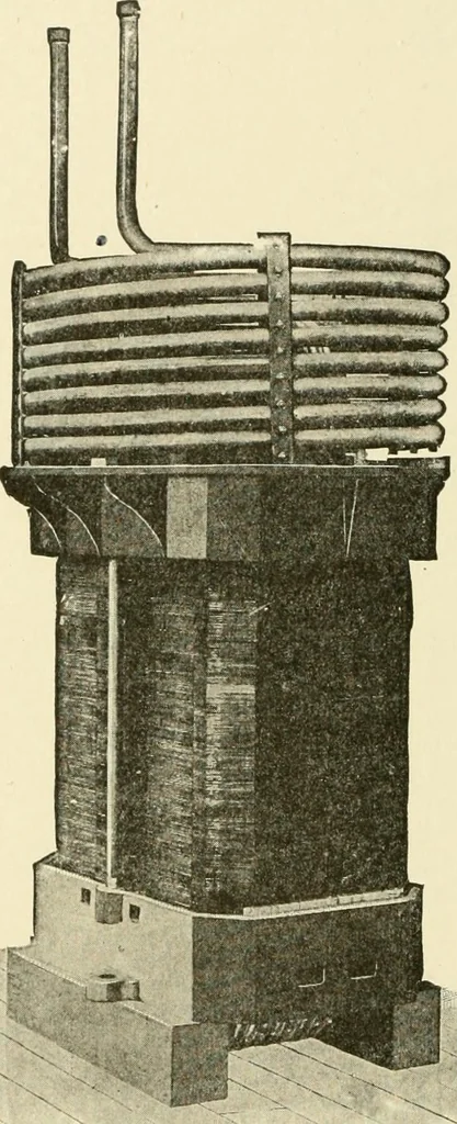 An illustration from Cyclopedia of applied electricity : a general reference work on direct-current generators and motors, storage batteries, electrochemistry, welding, electric wiring, meters, electric lighting, electric railways, power stations, switchboards, power transmission, alternating-current machinery, telegraphy, etc., 1916, leaf 67