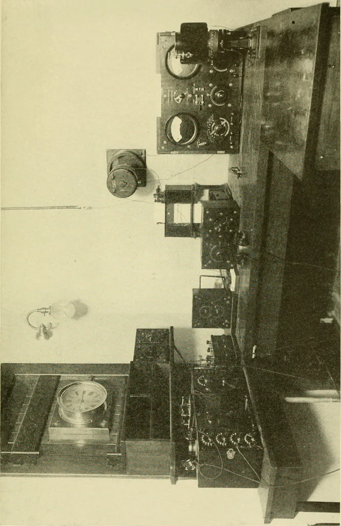 An illustration from Cyclopedia of applied electricity : a general reference work on direct-current generators and motors, storage batteries, electrochemistry, welding, electric wiring, meters, electric lighting, electric railways, power stations, switchboards, power transmission, alternating-current machinery, telegraphy, etc., 1916, leaf 196