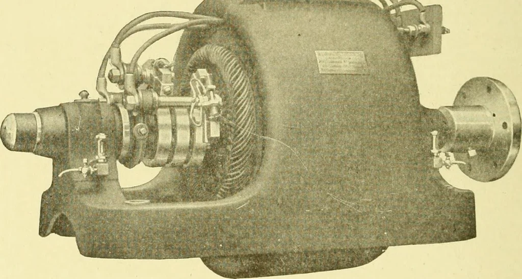 An illustration from Cyclopedia of applied electricity : a general reference work on direct-current generators and motors, storage batteries, electrochemistry, welding, electric wiring, meters, electric lighting, electric railways, power stations, switchboards, power transmission, alternating-current machinery, telegraphy, etc., 1916, leaf 253