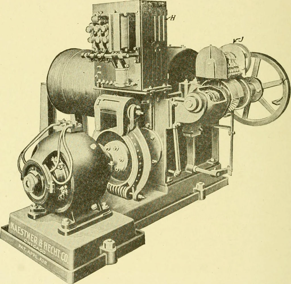An illustration from Cyclopedia of applied electricity : a general reference work on direct-current generators and motors, storage batteries, electrochemistry, welding, electric wiring, meters, electric lighting, electric railways, power stations, switchboards, power transmission, alternating-current machinery, telegraphy, etc., 1916, leaf 255