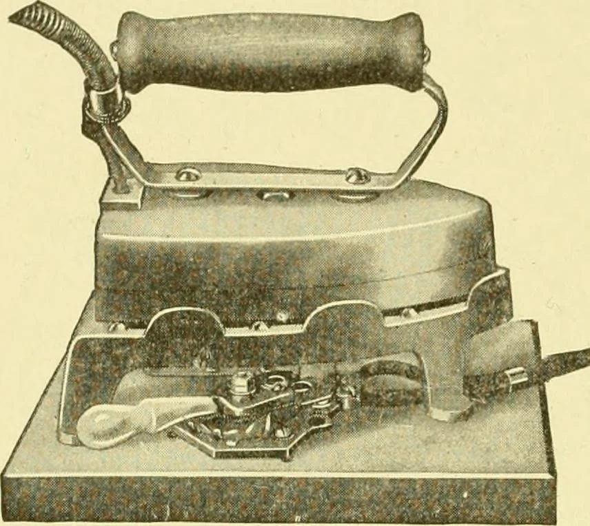 An illustration from Cyclopedia of applied electricity : a general reference work on direct-current generators and motors, storage batteries, electrochemistry, welding, electric wiring, meters, electric lighting, electric railways, power stations, switchboards, power transmission, alternating-current machinery, telegraphy, etc., 1916, leaf 321