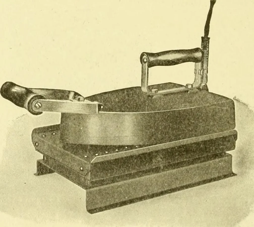 An illustration from Cyclopedia of applied electricity : a general reference work on direct-current generators and motors, storage batteries, electrochemistry, welding, electric wiring, meters, electric lighting, electric railways, power stations, switchboards, power transmission, alternating-current machinery, telegraphy, etc., 1916, leaf 321